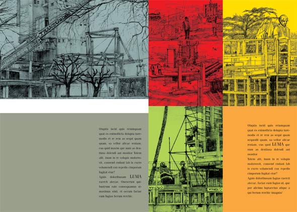 Essais de couleur pour le journal des LUMA DAYS