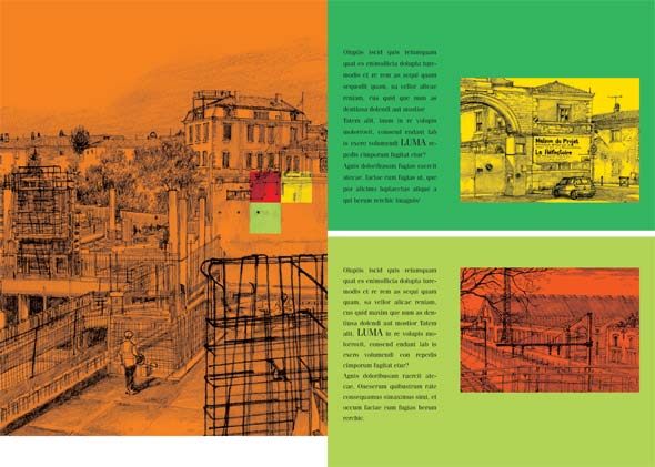 Essais de couleur pour le journal des LUMA DAYS