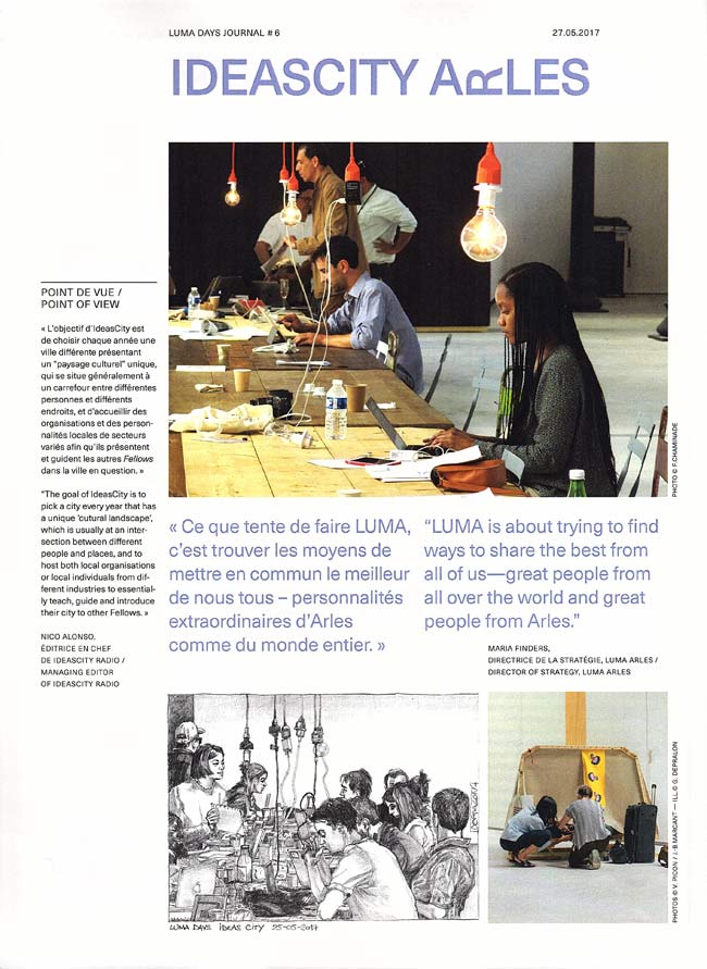 Journal quotidien dit  loccasion des LUMA DAYS